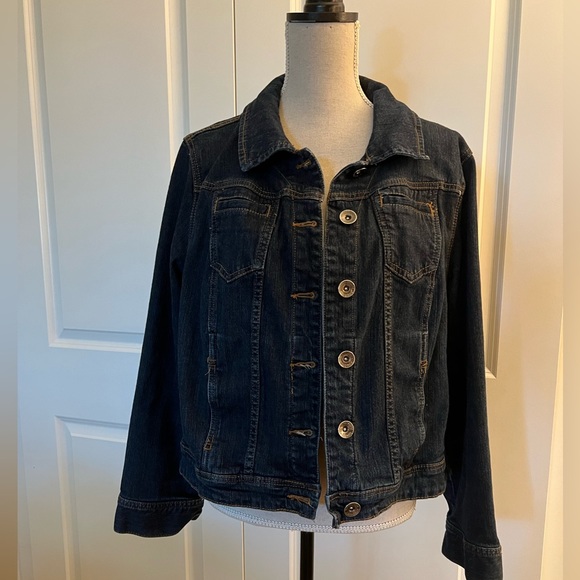Lane Bryant Jackets & Blazers - 🧡💚 Lane Bryant Dark Blue Wash Denim Jean Jacket Size 18/20